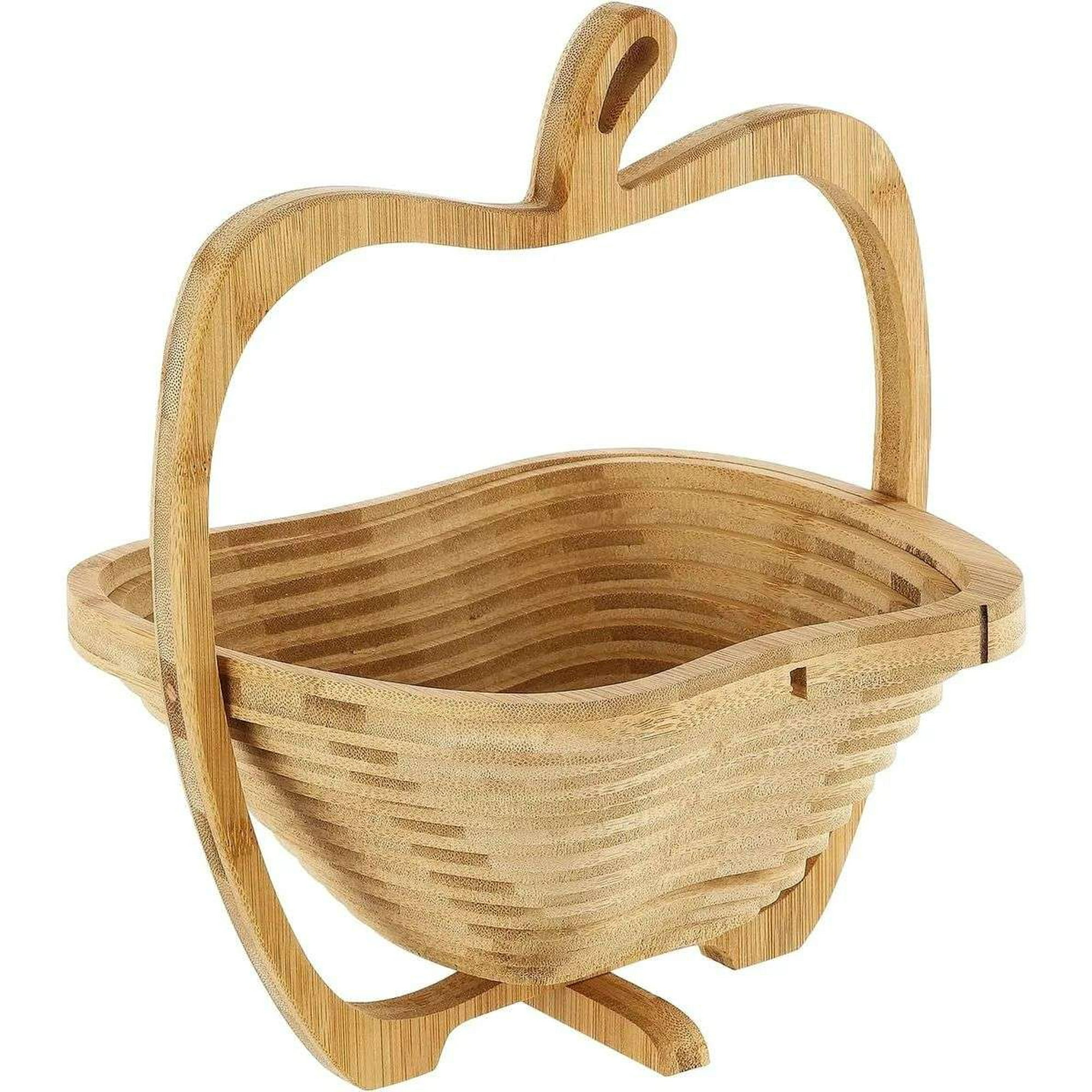 Oem - Canasto Plegable Cesta Organización Madera Forma Manzana