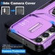 thumbnail image 5 of Funda Armada para Samsung Galaxy S23 con Tapa Deslizante y Soporte Magnético Giratorio Morado, 5 of 5