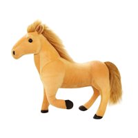 Magideal - Encantador Animal De Peluche Caballo Peluches De Peluche 12.60 '' X 10.24 '' Pulgadas Cojín De Almohada Encantador Para Fiestas Temáticas De , Marrón Claro