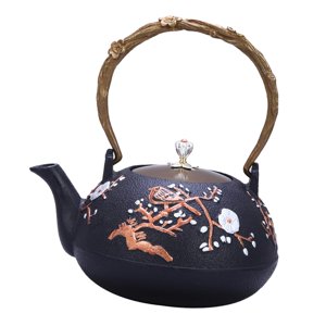 Bothyi - Tetera De Hierro Fundido Con Relieve En Relieve, Tetera De 1,2 L Para Estufa, Restaurante