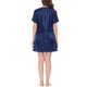 thumbnail image 3 of INSPIRE CHIC Camisones de Satén para Mujer Cuello en V Manga Corta Camisón a Rayas Ropa de Dormir Sedosa Vestido de Pijama S Azul, 3 of 5