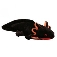 Bothyi - Almohada De Peluche Axolotl Realista, Regalos, Muñeco De Peluche Axolotl Tierno Y Abrazable, Negro