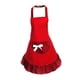 thumbnail image 5 of Delacmoto de Bowknot Divertido con Bolsillos, para Mujeres, Niñas, Adornos, Adornos, Restaurante, Delantal de Pasteles para Mujeres, Criada, Diseño Rojo, 5 of 5