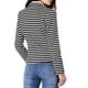 thumbnail image 3 of INSPIRE CHIC Blazer de Mujer con Solapa Muesca, Mangas Largas, Botones, Rayas, Talla 3XL, Negro, 3 of 8