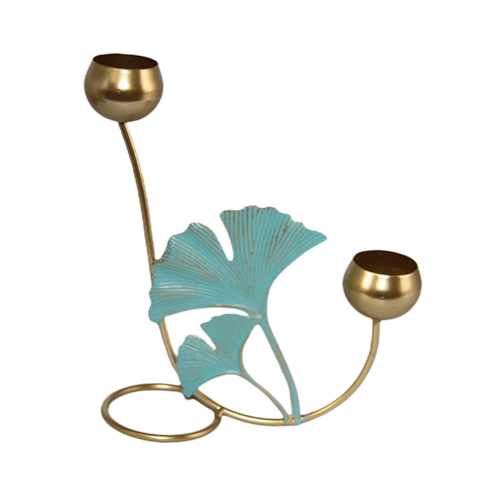 Magideal - Candelabro Para Lamparilla De Té, Soporte Decorativo Para Velas, Portavelas De Hoja, Portavelas Para Mesa De Comedor, Decoración Del Hogar , Estilo C
