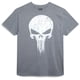 thumbnail image 4 of Remera gráfica Marvel para hombre The Punisher gris jaspeado talla grande, 4 of 7