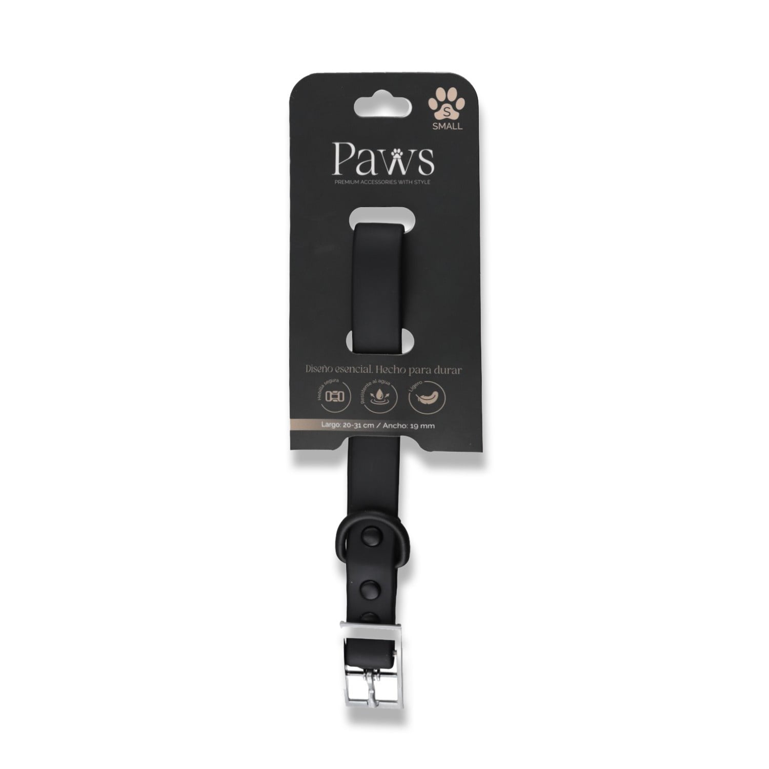 Collar Paws Negro / M