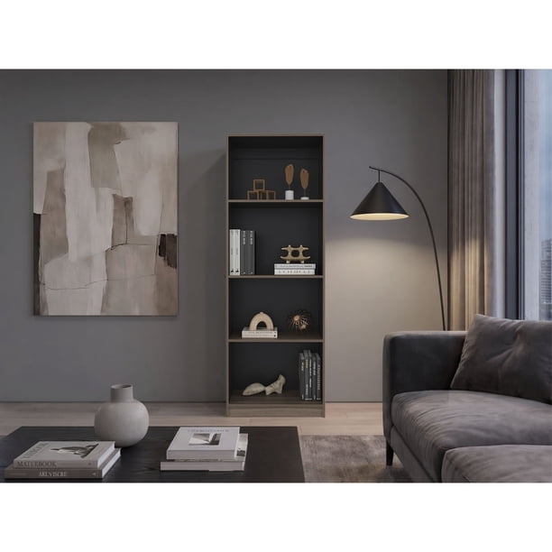 Estante 3 Repisas Home E1 180,6X62,8X29,9 Cm Avellana y Wengue