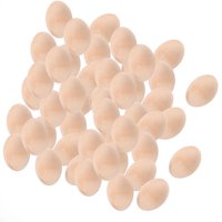 Bothyi - Huevos De Pascua Sin Terminar, Huevos De Madera En Blanco Para Manualidades, Fiestas Y Halloween, 50 Unidades, 0,78 X 1,18 Pulgadas