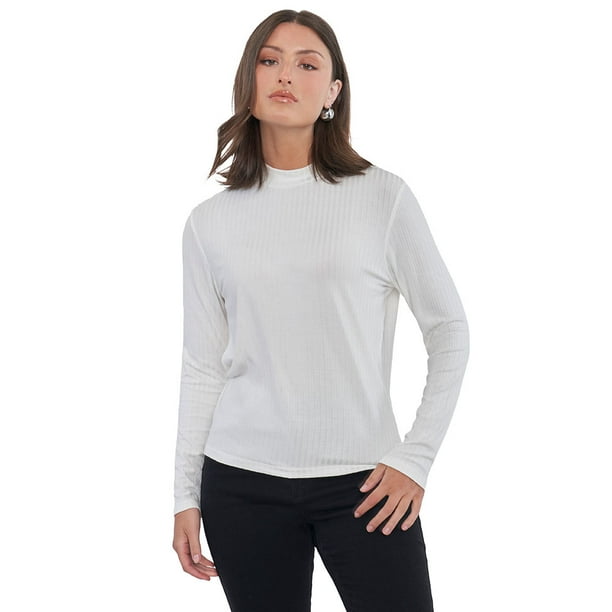 Polera Mujer Beatle Rib Blanco Corona