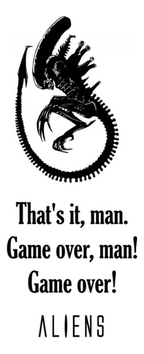 Rienda Libre Graphics - Decomural Game Over Man! Aliens Ws-34157
