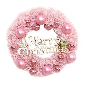 Magideal - Guirnalda De Puerta Chimenea Árbol De Navidad Interior Exterior Ramo Colgante Floral Flores Artificiales Guirnalda Para Navidad, Exterior, Hogar, , 30Cm Con Pelota B