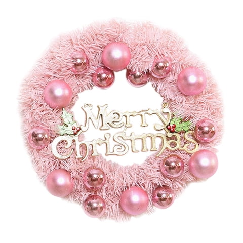 Magideal - Guirnalda De Puerta Chimenea Árbol De Navidad Interior Exterior Ramo Colgante Floral Flores Artificiales Guirnalda Para Navidad, Exterior, Hogar, , 30Cm Con Pelota B