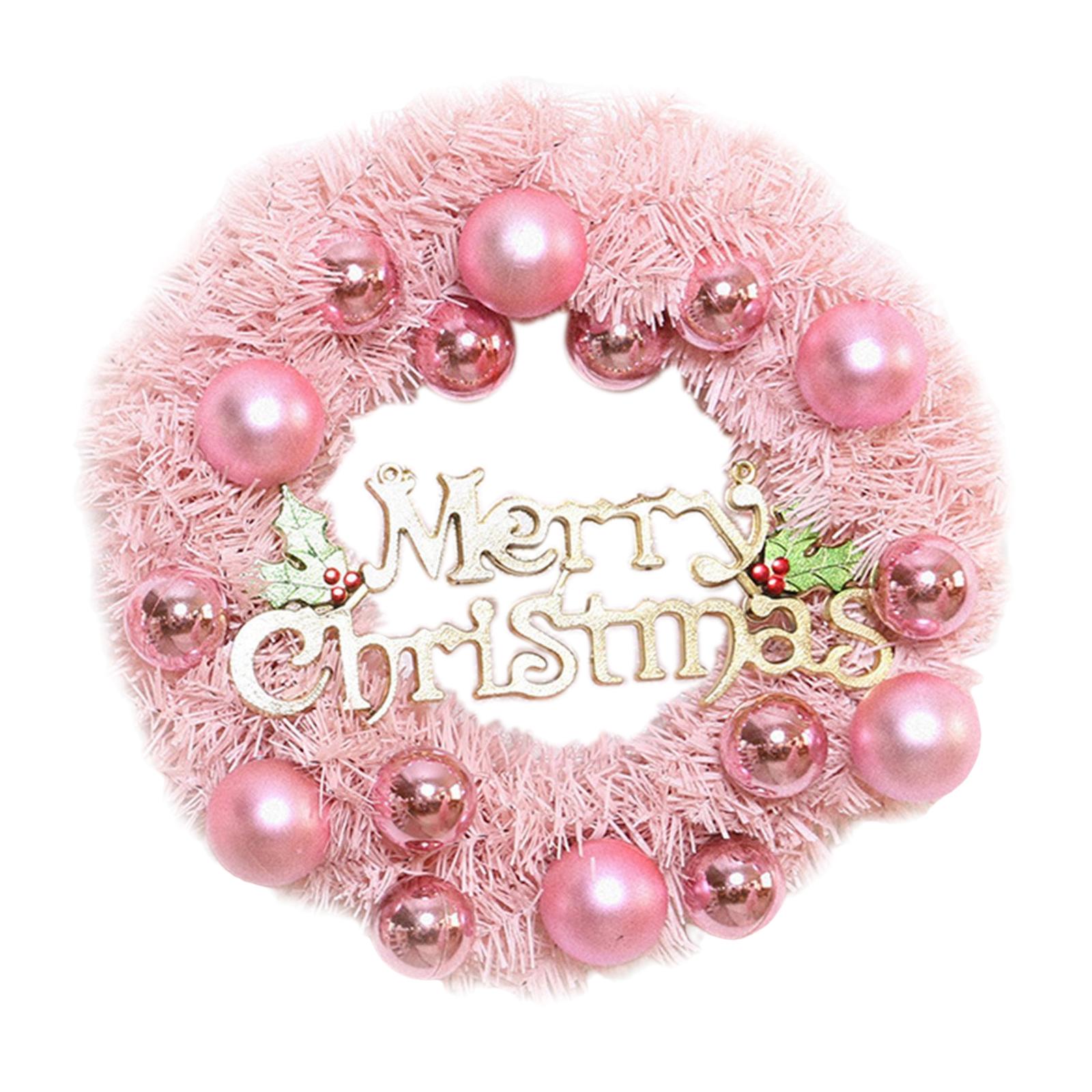 Magideal - Guirnalda De Puerta Chimenea Árbol De Navidad Interior Exterior Ramo Colgante Floral Flores Artificiales Guirnalda Para Navidad, Exterior, Hogar, , 30Cm Con Pelota B