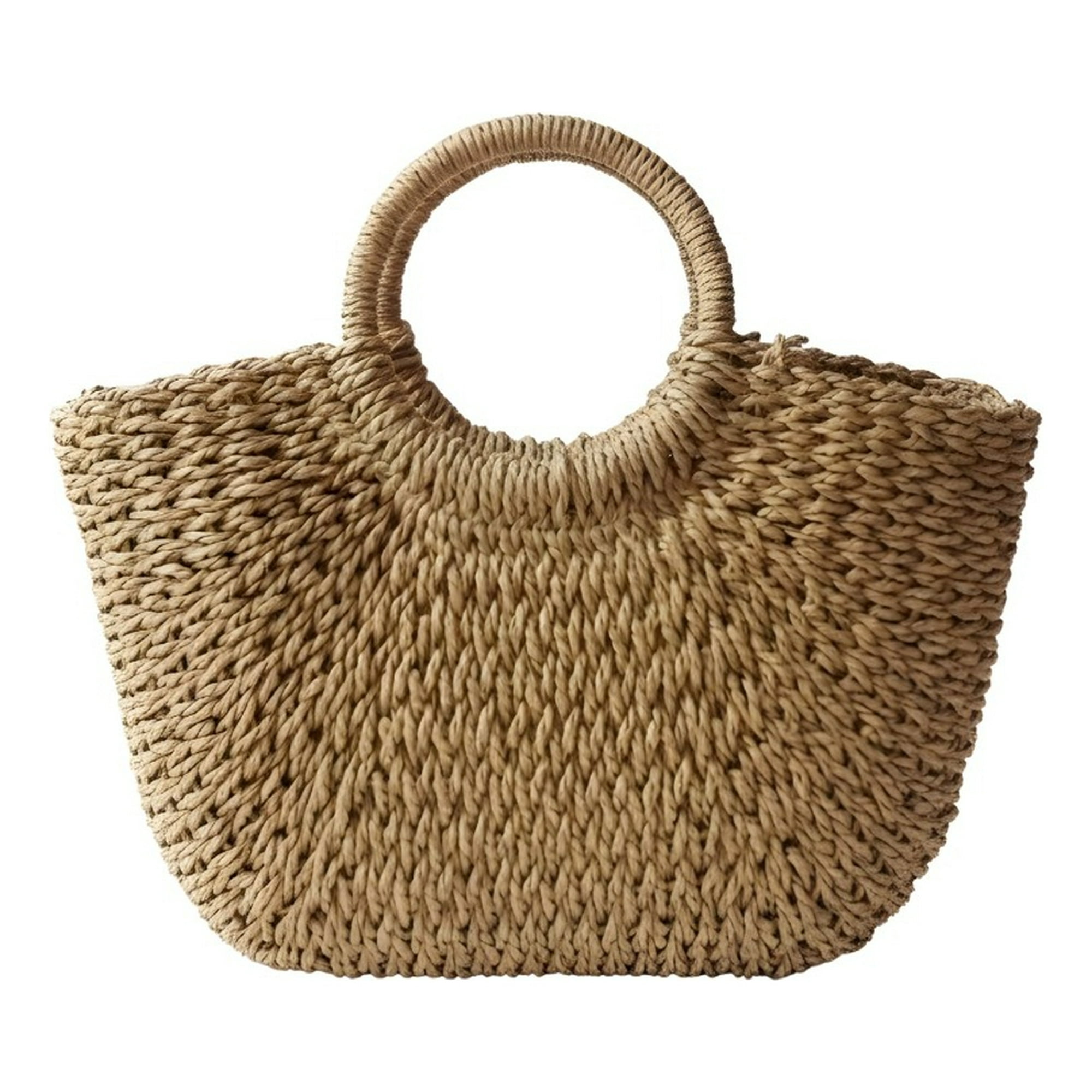 Genérico - Cartera Bolso Mano Asas Redondas Estilo Bohemio Versátil Jhn