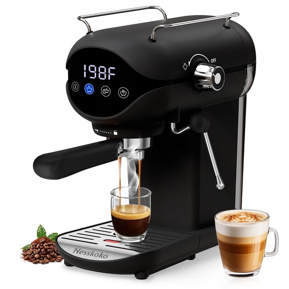 Cafetera Espresso Nesskoko Semi Automática 20 Bar Negra