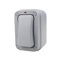 Bothyi - Pulsador De Pared Impermeable Con Luz Indicadora Para Baño Interior Y Exterior