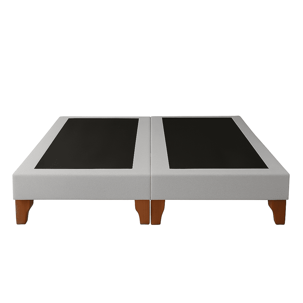 Ethan Desing - Base De Cama 2 Plazas Gris Claro Perla
