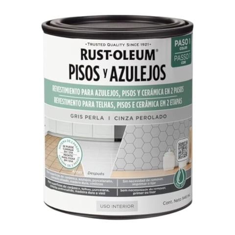 Pintura Pisos Y Azulejos Rust Oleum Gris Perla 946Ml