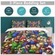 thumbnail image 5 of Super Mario 3-Piece Comforter Set for Bedroom Super Mario Bedding Set for Kids Adults Soft Microfiber Duvet Cover Set with Zipper Closure, 5 of 5