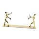 thumbnail image 3 of Par Kungfu Man Book End Holder Soporte De Libro De Escritorio Para Decoración Del Hogar Oro, 3 of 5