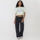 thumbnail image 4 of Polera Mujer Fun Manca Corta Crop Verde Agua Corona, 4 of 5