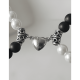 thumbnail image 2 of Pulsera pareja imán corazon perlas regalo amor san valentín, 2 of 3