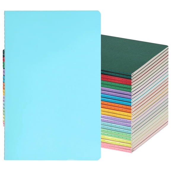 Cuadernos Foliom A5 rayados de 60 páginas, paquete de 24, 12 colores