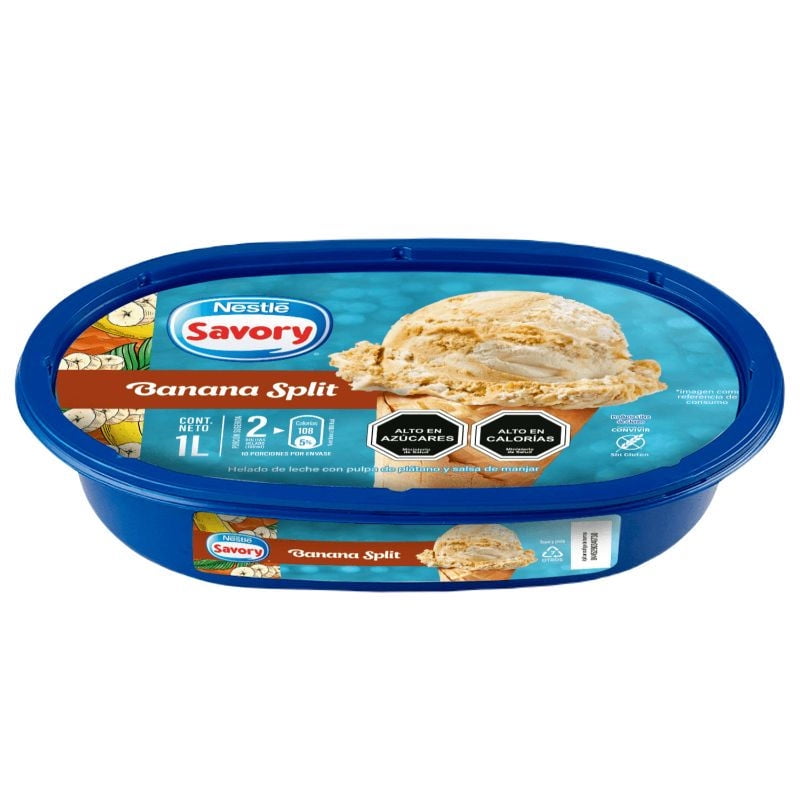 Helado Sabor Banana Split Cassata 1 L Savory
