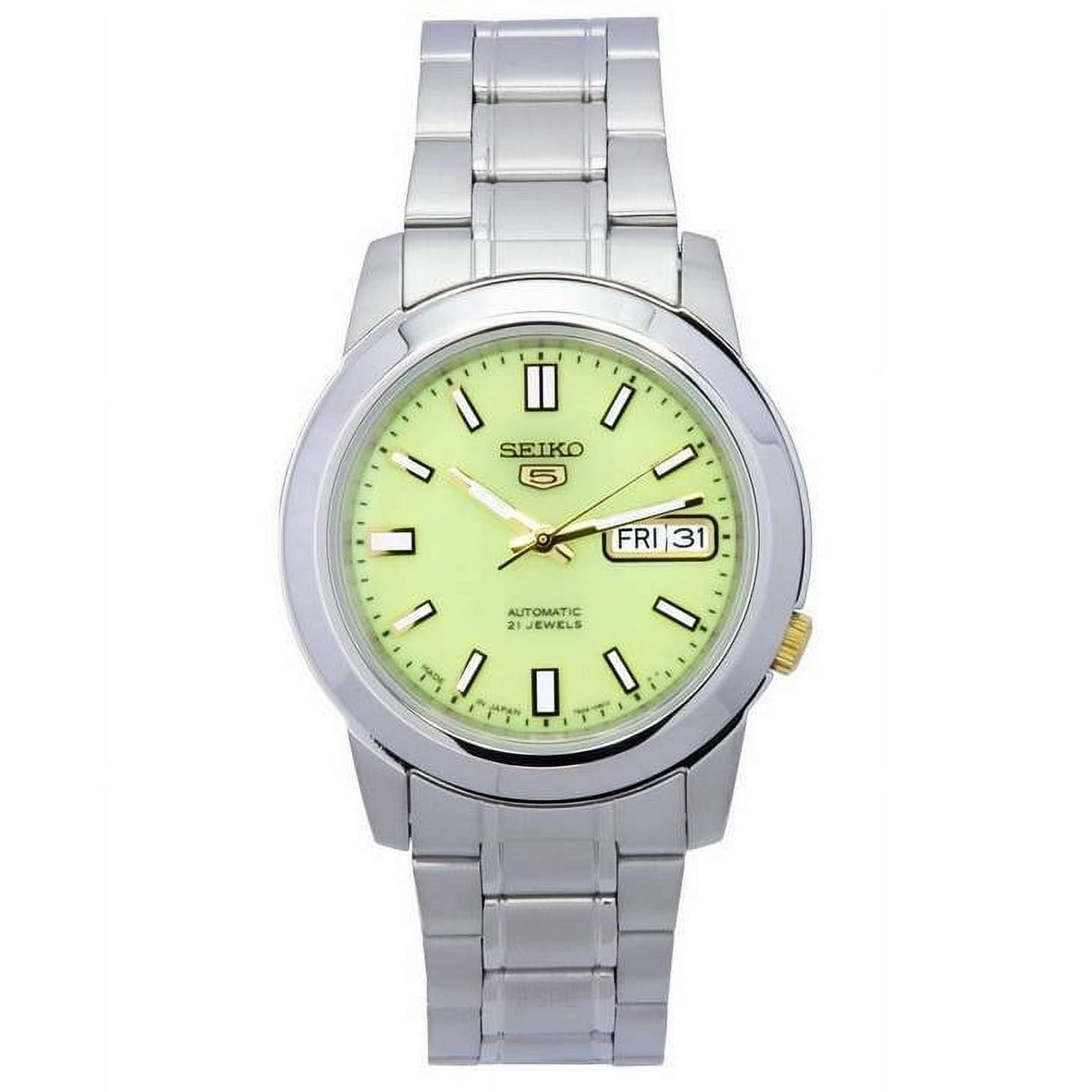 Reloj Seiko Series 5 Automático Esfera Verde Para Hombre Snkk19j1