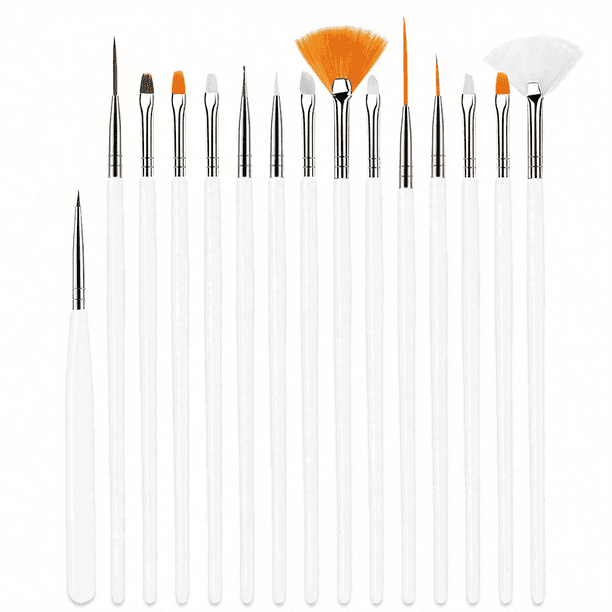 15pcs Fine Detail Paint Brush Set - Perfect for Detailing & Artistic Painting - Acrylic, Watercolor, Oil, Models, Airplane Kits, Nail Art Supplies
