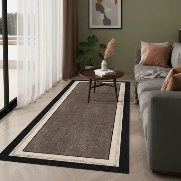 Alfombra Pasillera 3d Decorativa W.m G Moderna 1.8 M 60 M Linea Cafe