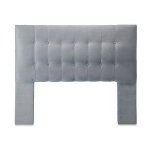 Dgb - Respaldo Cama King Felpa Gris Sevilla Cp