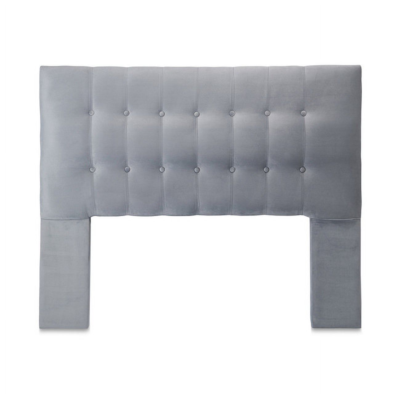 Dgb - Respaldo Cama 2 Plazas Felpa Gris Sevilla Cp