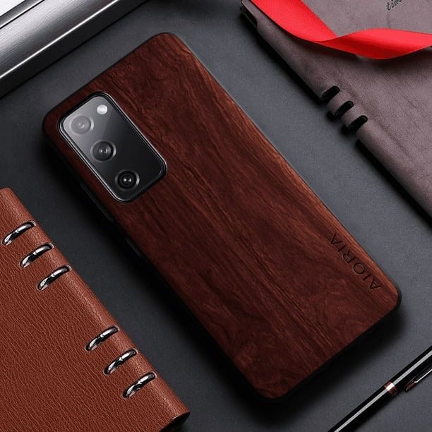 Bamboo Wood Pattern Leather Back Cover For Samsung Galaxy S21 S22 S20 Ultra Plus FE Phone Case