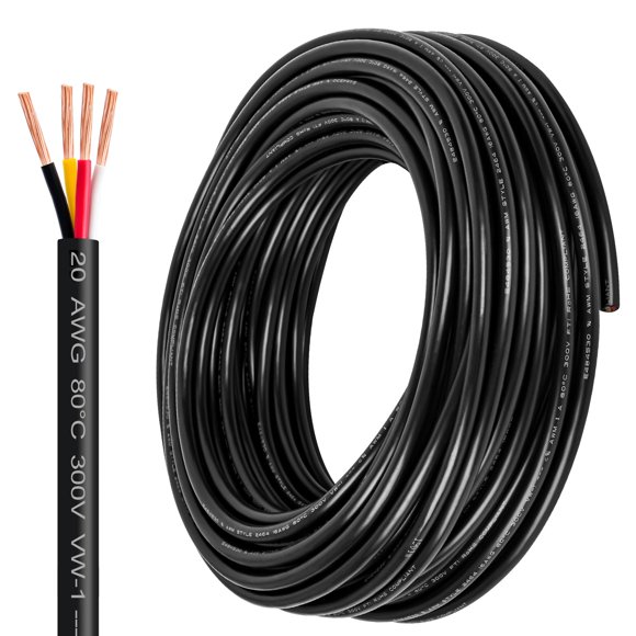 Cable eléctrico calibre 20, 4 conductores, 20AWG-4C, 15 m, Lesnlok