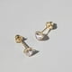 thumbnail image 2 of Aros de corazón de oro 14k y circón para bebes y niñas, 2 of 2