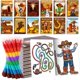 thumbnail image 1 of Set de libros para colorear BenLouis 17 cm con crayones de 18 cm – paquete de 12, 1 of 7