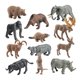 thumbnail image 1 of Juego De 12 Mini Figuras De Animales Salvajes Para Festivales, Suministros Para Fiestas, Estilo B, 1 of 5