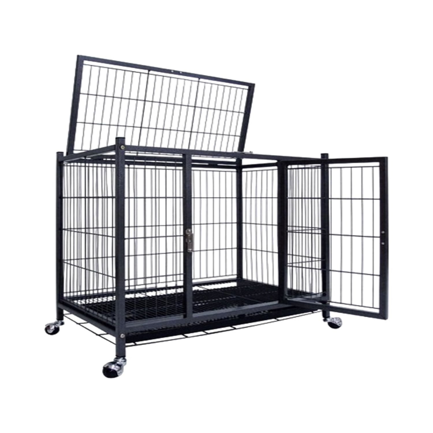 Igpro - Jaula Canil Para Perros C/ruedas 80x50cm