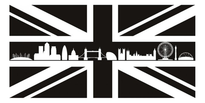 Rienda Libre Graphics - Decomural Union Jack Flag London Skyline Ws-15499