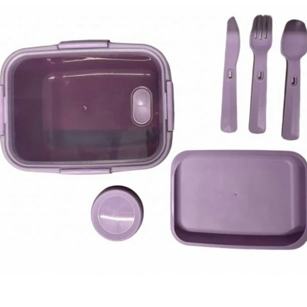 Taper Contenedor De Alimentos Plástico Cubiertos Bowl morado
