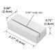 thumbnail image 2 of Soporte para artículos WILLOWDALE 5,5 cm blanco, pack de 6, 2 of 6