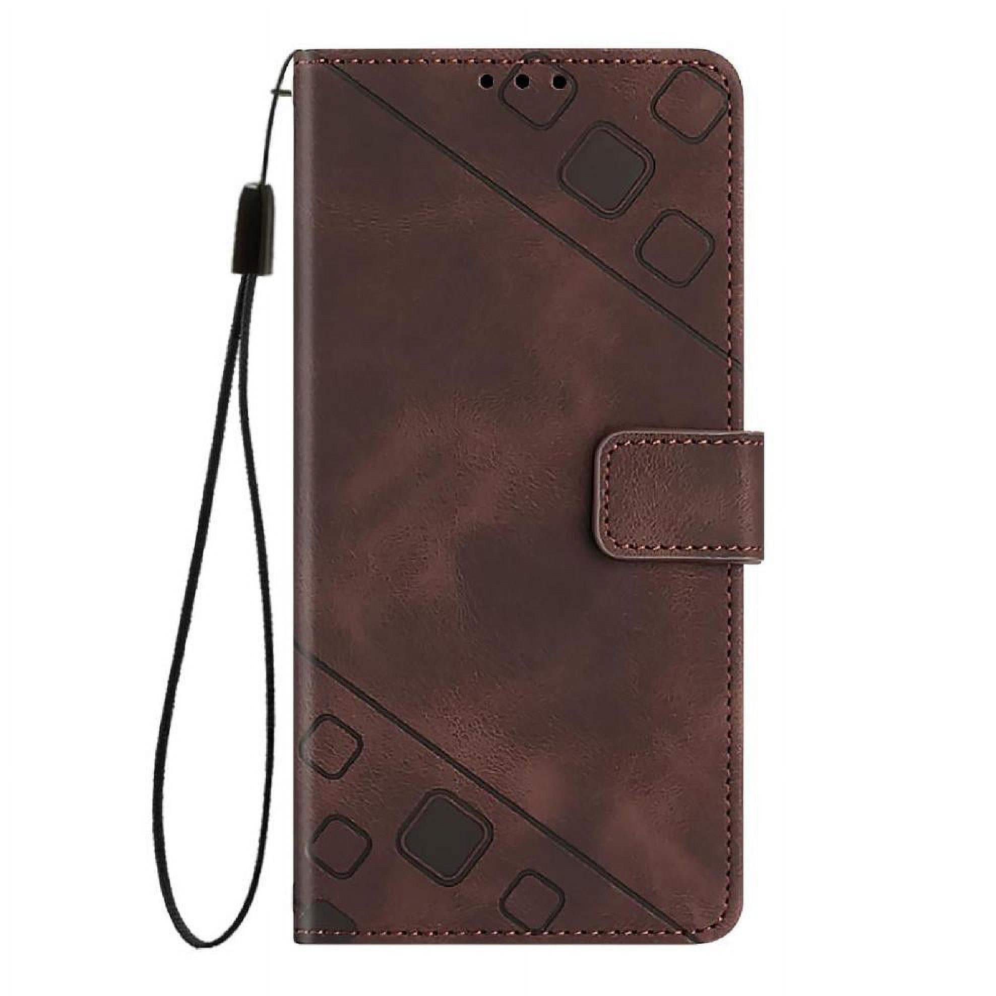 Foxdock - Funda Cartera Para Samsung Galaxy A56 5g Con Soporte Y Ranuras, Resistente A Golpes Y Rayones Marrón