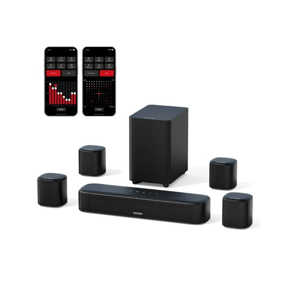 Barra de Sonido ULTIMEA Sistema de sonido envolvente virtual de 7.1 canales, 330 W