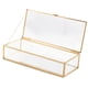 thumbnail image 1 of Nordic Retro Golden Trim Geometry Jewelry Trinket Caja De Cristal Con Tapa, 1 of 5