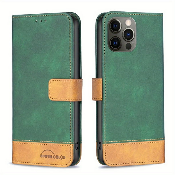 Premium Leather Phone Case With Magnetic Buckle & Card Slot Stand For iPhone 14 Pro Max, 14 Plus, 13 Pro Max, 11 Pro Max, 12 Pro Max, 7, 8, SE 2020, 2022