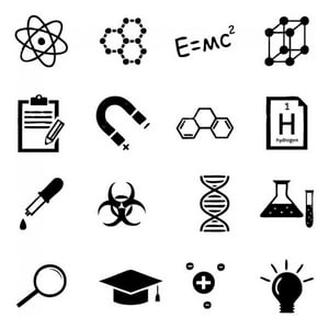 Rienda Libre Graphics - Decomural Laboratory Symbols Science Set Ws-34581
