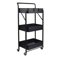 Prochef - Carro Multiuso Plegable Acero Negro 45X30X88 Cm