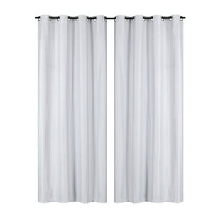 Clems - Pack 2 Cortina Tradicional 100% Blackout Blanco